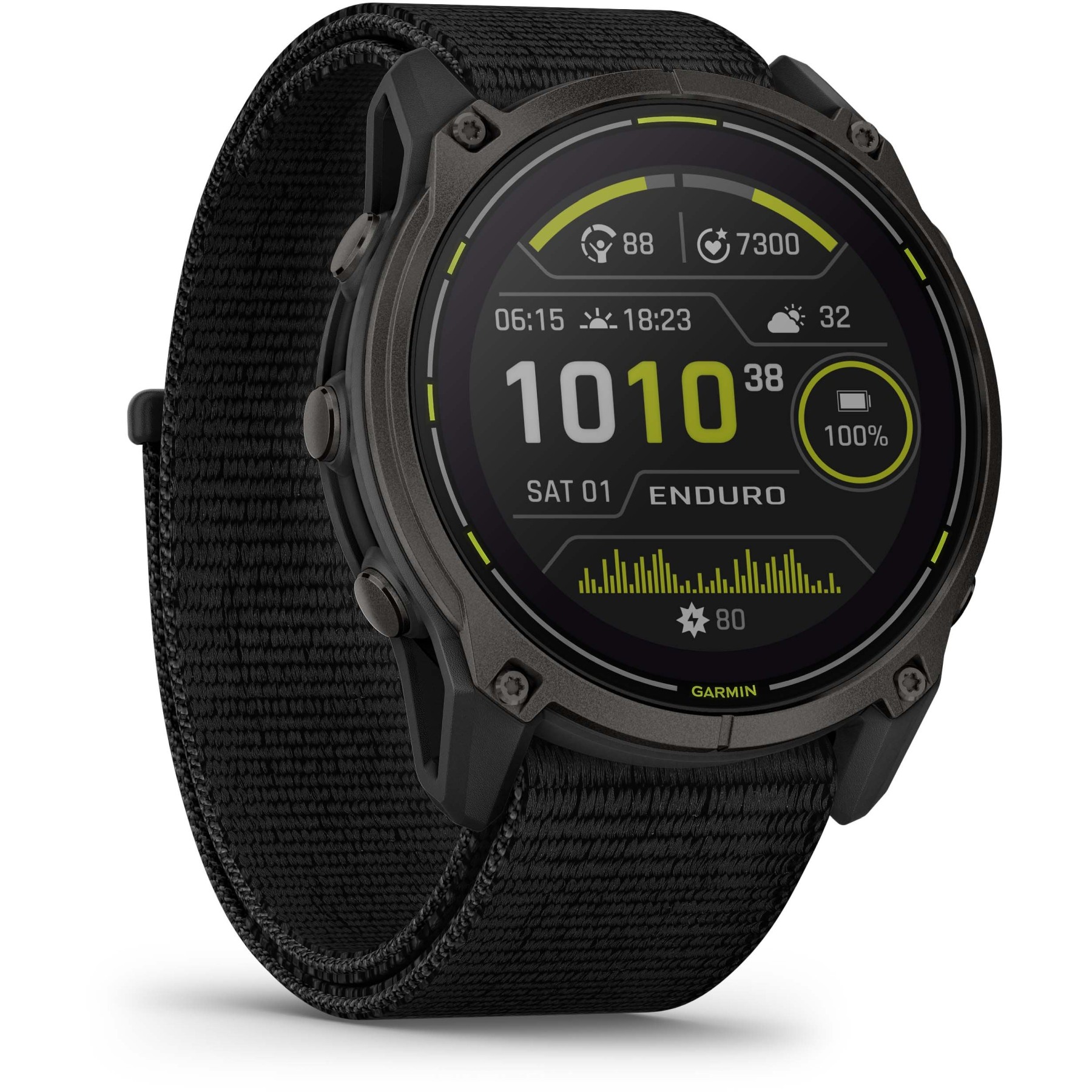 Garmin Enduro 3 Sapphire Solar GPS Smartwatch Schwarz:Carbongrau DLC Titan