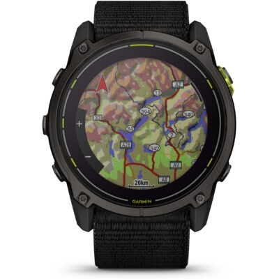 Garmin Enduro 3 Sapphire Solar GPS Smartwatch Schwarz:Carbongrau DLC Titan6