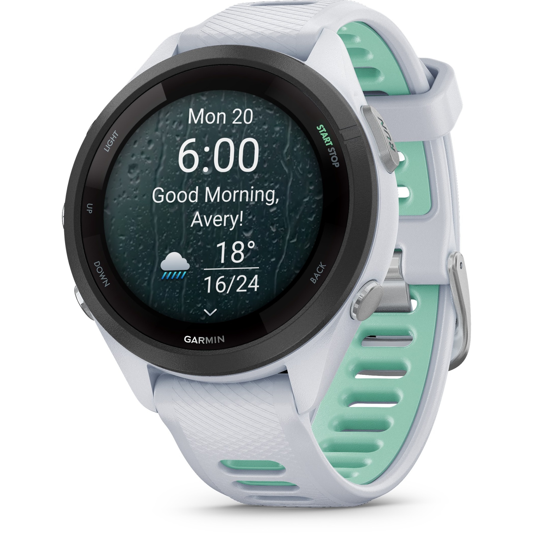 Garmin Forerunner 265S GPS Laufuhr steinweiß:mintgrün