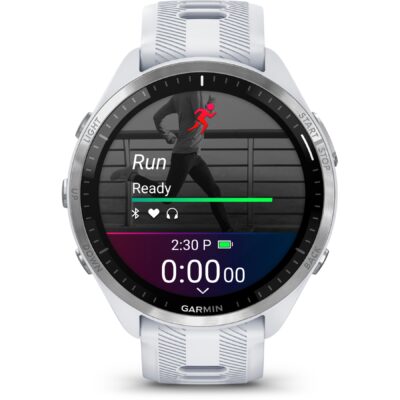 Garmin Forerunner 965 GPS Laufuhr steinweiß:titan