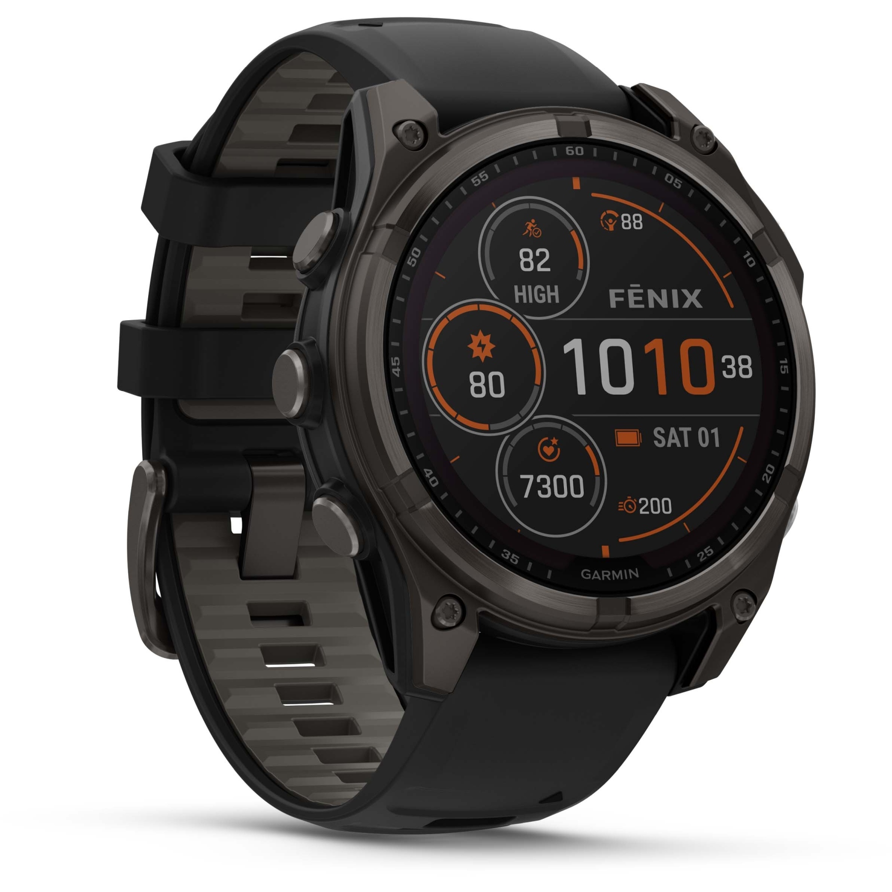 Garmin fenix 8 Sapphire Solar GPS Smartwatch 47mm Graphit:Carbon Gray Titan DLC