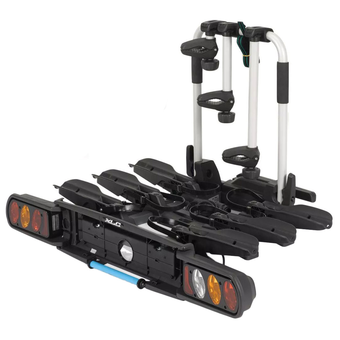 XLC Beluga II Heckträger für drei E Bikes schwarz:aluminium