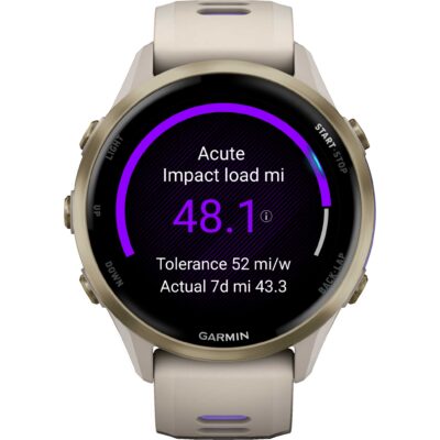 garmin forerunner 970 gps smartwatch frenchgrey softgold titanium 01 1876958