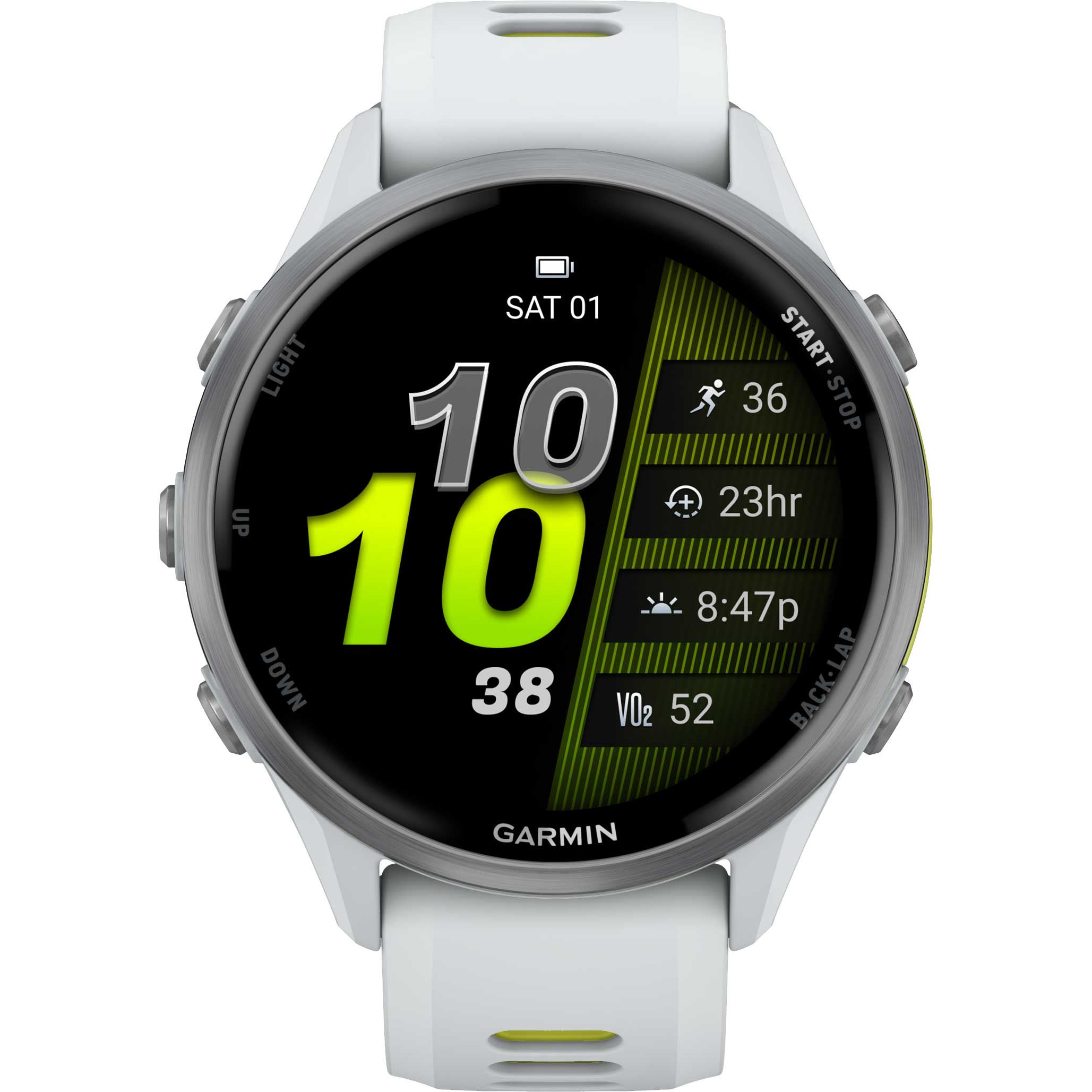 garmin forerunner 970 gps smartwatch whitestone ampyellow titanium 03 1876970