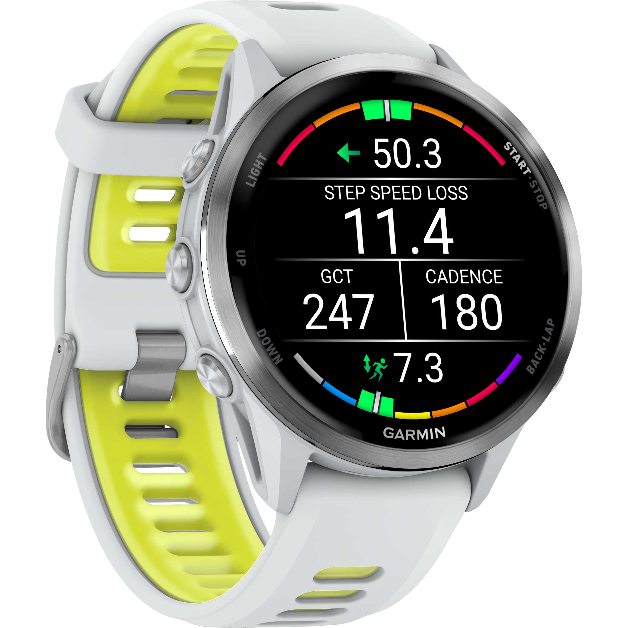 garmin forerunner 970 gps smartwatch whitestone ampyellow titanium 08 1876975