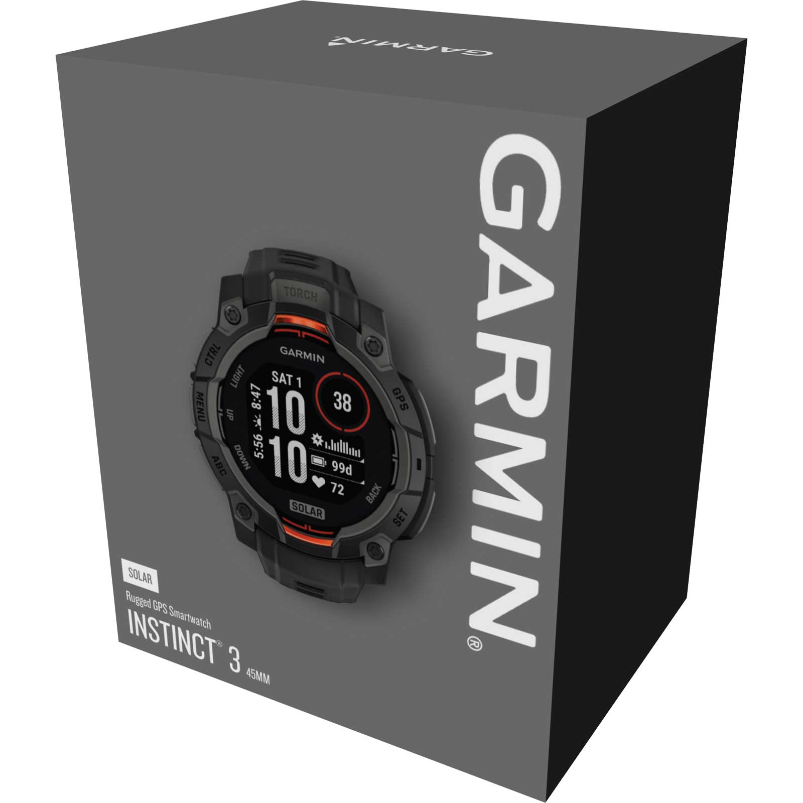 garmin instinct 3 solar gps smartwatch 45mm black 14 1796320
