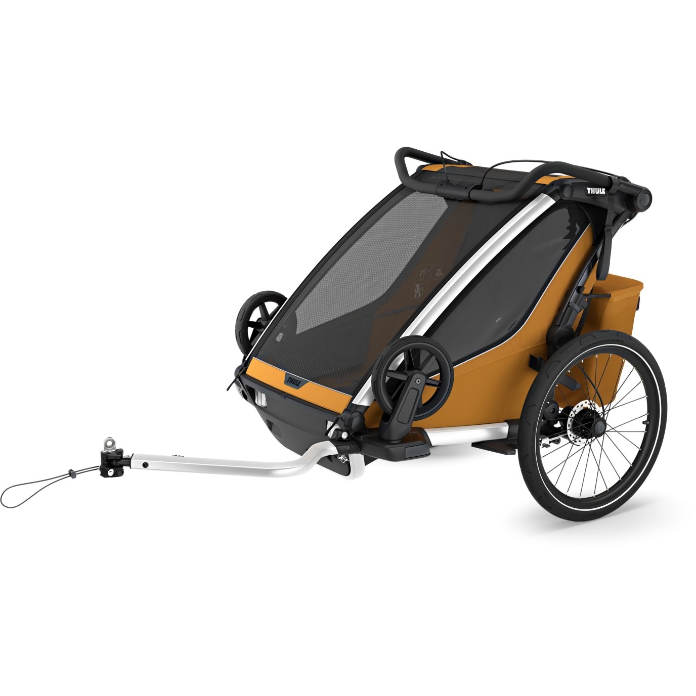 thule chariot sport 2 double bike trailer 2 kids natural gold 3 1849661