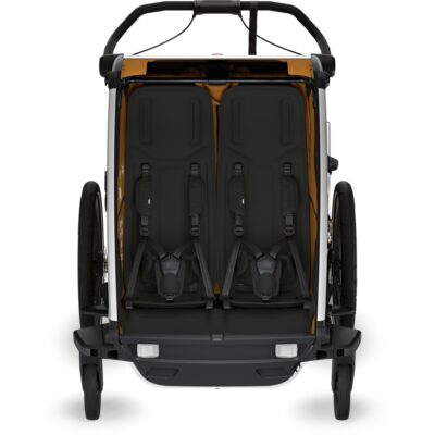 thule chariot sport 2 double bike trailer 2 kids natural gold 4 1849662